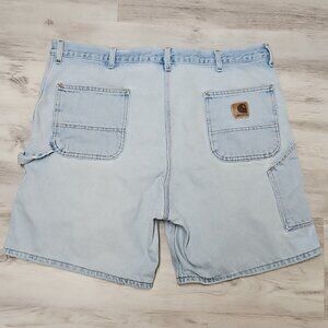 Vintage Carhartt Shorts Mens 42 Faded Denim Carpenter 90s Union Made Grunge USA